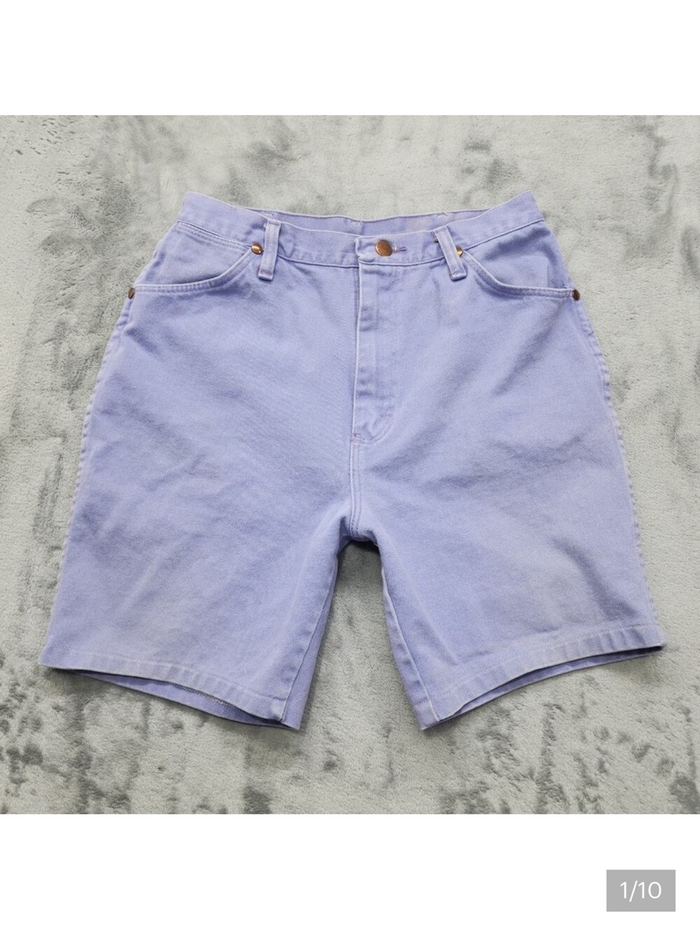 Vintage Wrangler Shorts Womens 14 Purple High Rise Bermuda Jorts Mom‎ Casual 80s
